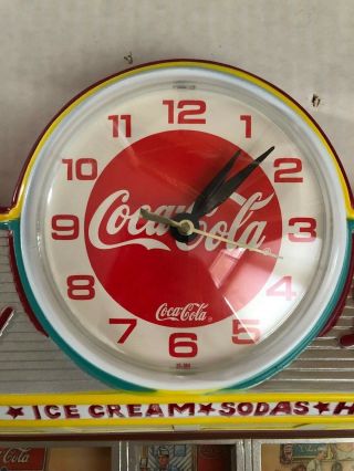 Vintage Coca Cola Family Diner Drive In Clock Burwood 3D Old Stock USA 6