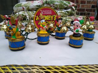 Vintage Mr Christmas Holiday Innovation Mickey’s Marching Band Music Bells