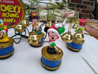 Vintage Mr Christmas Holiday Innovation Mickey’s Marching Band Music Bells 4