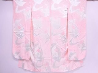 81074 Japanese Kimono / Vintage Juban For Furisode / Woven Rhombus Flower &