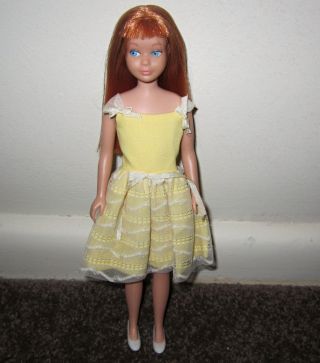 Vintage Skipper Doll Red Hair In Vintage Outfit Rare Htf