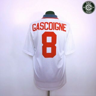Gascoigne 8 England Vintage Umbro Home Football Shirt Jersey 1993/95 (l) Lazio