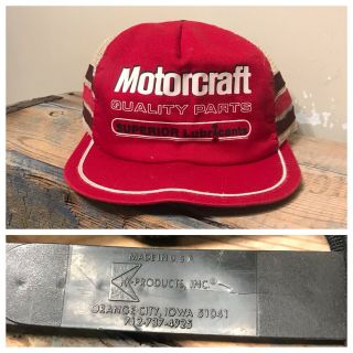 Vintage Motorcraft Quality Parts Mesh Trucker Hat K Products Usa 3 Stripes Nr