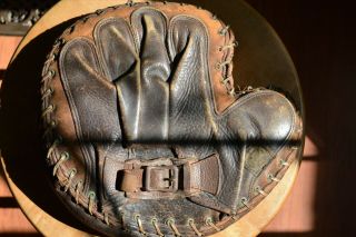 Antique Vintage Baseball Catcher 