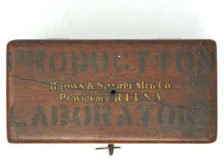 Vintage Brown & Sharpe Micrometer.  No 233.  Metric.  Patent 1923.  Boxed.  RARE. 3