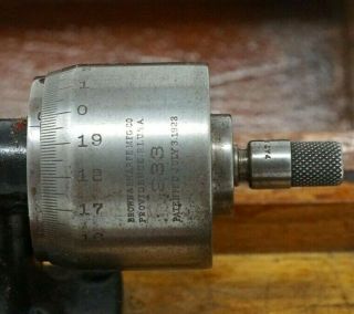 Vintage Brown & Sharpe Micrometer.  No 233.  Metric.  Patent 1923.  Boxed.  RARE. 4