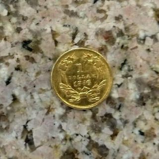 RARE 1856 U.  S $1 GOLD INDIAN PRINCESS COIN SHARP DATE & DETAILS ONE DOLLAR N/R 10