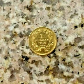 RARE 1856 U.  S $1 GOLD INDIAN PRINCESS COIN SHARP DATE & DETAILS ONE DOLLAR N/R 11