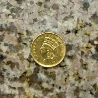 RARE 1856 U.  S $1 GOLD INDIAN PRINCESS COIN SHARP DATE & DETAILS ONE DOLLAR N/R 3