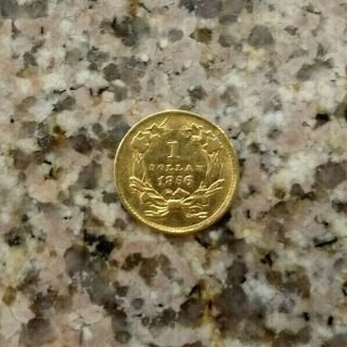 RARE 1856 U.  S $1 GOLD INDIAN PRINCESS COIN SHARP DATE & DETAILS ONE DOLLAR N/R 4