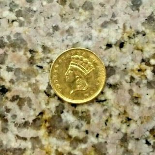RARE 1856 U.  S $1 GOLD INDIAN PRINCESS COIN SHARP DATE & DETAILS ONE DOLLAR N/R 5