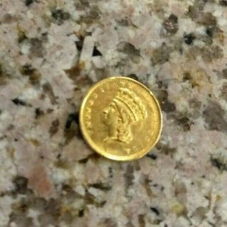 RARE 1856 U.  S $1 GOLD INDIAN PRINCESS COIN SHARP DATE & DETAILS ONE DOLLAR N/R 7