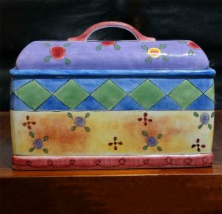 Vintage Sango Sweet Shoppe Covered Bread Box Designed By Sue Zipkin