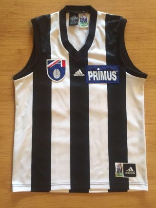 Collingwood Magpies 90s Afl Spicers Vintage Adidas Guernsey Shirt Jersey Small