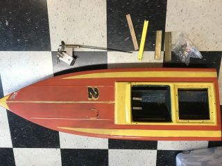 Vintage R/c Nitro Dumas Type Buggy Boat Watercraft With Hull And Hardware No Res