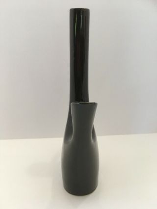 Vintage Mid Century Italy 675 Black Ceramic Vase/Pitcher 4