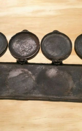 Vintage S.  MFG CO cast iron pancake flop griddle patent 1881 4