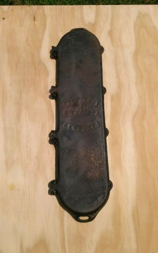 Vintage S.  MFG CO cast iron pancake flop griddle patent 1881 5