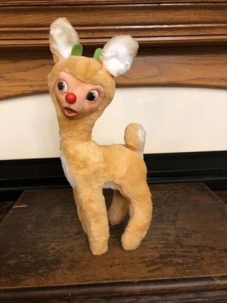 Vintage Rudolph The Red Nosed Reindeer Gund Swedlin Stuffed Animal 1949