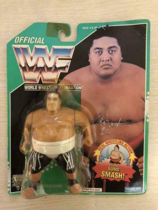 1994 Wwf Hasbro Yokozuna Green Card Rare Wrestling Action Figure Wwe