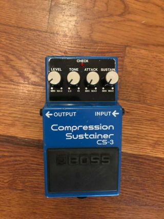 Vintage Boss Cs - 3 Compression Sustainer,  Silver Label Taiwan