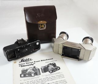 Leitz Leica Stereoly " Vorsa " With Case,  Votra Stereo Viewer & Rare 