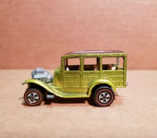 Vintage 1968 Mattel Redline Hot Wheels Classic 31 Ford Woody With White Interior
