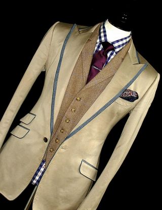 Rare Mens D&g Dolce & Gabbana Trendy Evening Sports Suit Blazer Jacket 38r