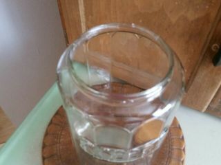 Antique Vintage Hoosier Paneled Glass Coffee Jar Canister w/Aluminum Lid 3