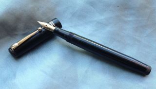 Vintage " Swan " 0160 Leverless Pen,  14ct Flexy Nib,  Mabie Todd,  England C.  1947