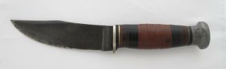 Reserved For Timbergiant.  Vintage Fixed Blade Animal Trap Co.  Hunting Knife