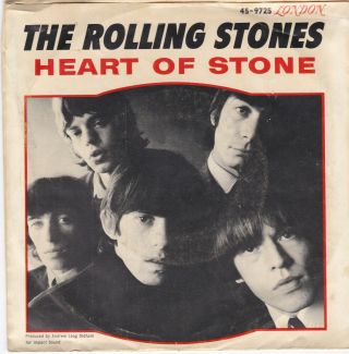 The Rolling Stones Heart Of Stone / What A Shame 1964 45 W/ Pic Sleeve Rare Us