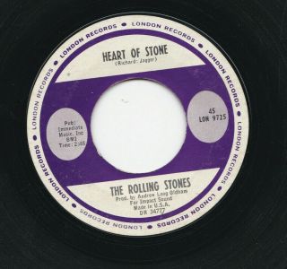 The Rolling Stones Heart Of Stone / What A Shame 1964 45 W/ Pic Sleeve RARE US 3