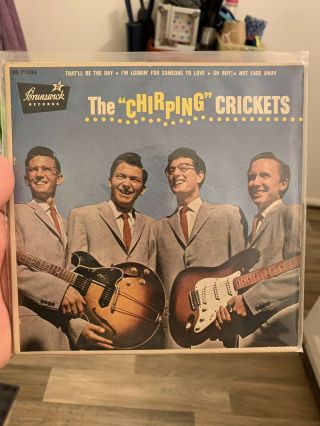 The Crickets 45 Ep W/ps The " Chirping " Crickets Nov 1957 Brunswick Cover Rare