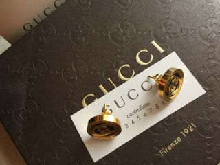 Vintage Gucci Earings Old Stock Made In Italy Stainless Steel