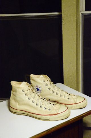 Converse All Star Chuck Taylor Vtg Usa Made High Top Canvas Sneakers Size 11