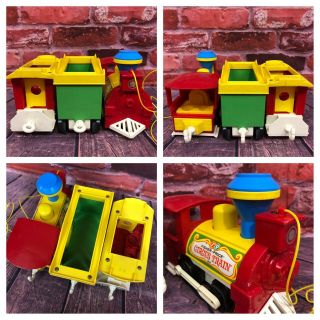 Vintage Fisher Price Little People Play Family Circus Train 3 - Car 991 COMPLETE 4