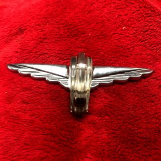 Vtg Wings Emblem Hotrod 1932 Ford Dash Knob Art Deco Scta Trog Rat