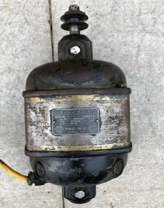 Antique Vintage Rare Leland Electric Motor Milwaukee Tank Collectible Cast Iron 8