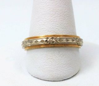 Antique Vtg Rings O Bliss 14k Gold Wedding Eternity Band Ring Sz 6.  50 - 3g