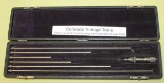 Vintage 8 Pc.  Brown & Sharpe Mfg.  Co.  Inside Micrometer Caliper Set / $8 Ships