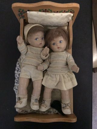 Vintage Vogue Ginny Dolls With Baby Bed