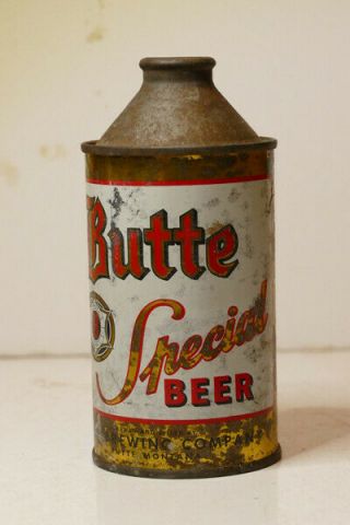 Butte Vintage Cone Top Beer Can 5 1/2 " Tall (butte Special Beer) Tiny Puncture