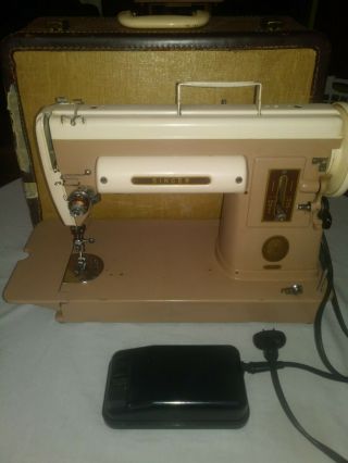Vintage Electric Sewing Machine Singer 301a With Case