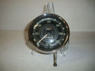 Triumph Speedometer Gauge Tr2 Tr3 Tr3a Tr4 British Jaegar Curved Glass Vintage