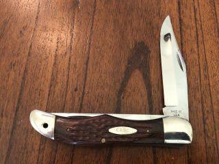 Vintage Case Xx 6265 Sab 3 Dot 1977 Folding Hunter Knife