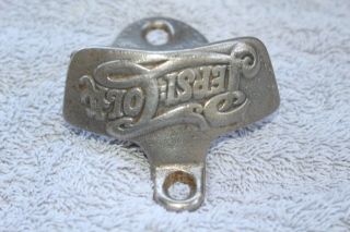 Vintage 1940 ' s Pepsi Cola Double Dot Soda Pop Bottle Opener Metal Embossed Sign 3