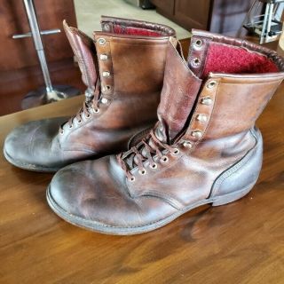 Vintage Red Wing (irish Setter) Brown/red - With Red Fleece Lining Men 