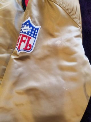 San Francisco 49ers NFL Jacket Satin Gold starters Vintage Rare Size Small 7