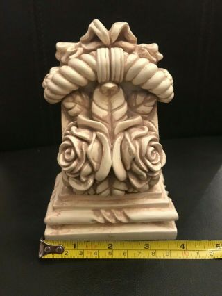Plaster Corbels Pair Floral Roses Style Decorative Antique Effect Height 140mm 4
